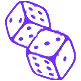 Purple dice.