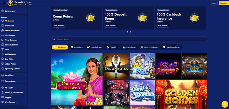 Euro Fortune casino online review. 
