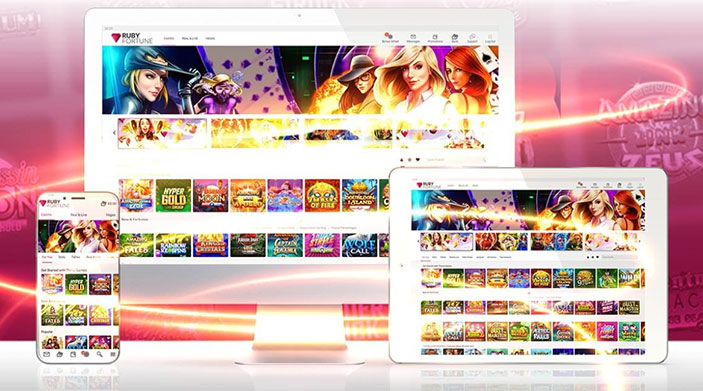 Ruby Fortune mobile casino games. 